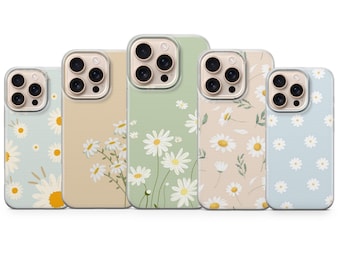 Capa para celular com estampa de margaridas, um lindo desenho floral de margaridas, compatível com iPhone 17 Pro Max 16e 15 14 13, Samsung S25 Ultra S24 FE A56 A16, Pixel 10 XL 9a 8 7.