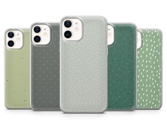 Polka Dot Phone Case Trendy Green Spots Pattern Cover for iPhone 17 Pro Max 16e 15 14 13,Samsung S25 Ultra S24 FE A56 A16,Pixel 10 XL 9a 8 7