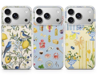 Italian Summer Phone Case Coquette Cover for iPhone 17 Pro Max, 16e, 15, 14, 13 & Samsung S26 Ultra, S25 FE, A57, A56, Pixel 10, 9A