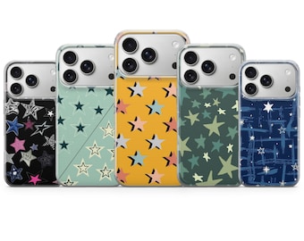Retro Star Phone Case Trendy Cover for iPhone 17 Pro Max, 16e, 15, 14, 13 & Samsung S26 Ultra, S25 FE, A57, A56, Pixel 10, 9A