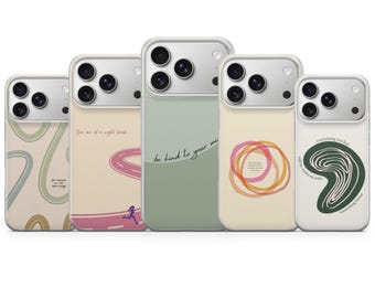 Retro Stripes Case Motivation Quotes Cover for iPhone 17 Pro Max, 16e, 15, 14, 13 & Samsung S26 Ultra, S25 FE, A57, A56, Pixel 10, 9A