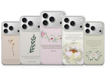Bible Verse Phone Case Christian Cover for iPhone 17 Pro Max, 16e, 15, 14, 13 & Samsung S26 Ultra, S25 FE, A57, A56, Pixel 10, 9A