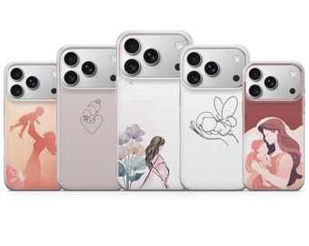 Mom Phone Case Baby Cover for iPhone 17 Pro Max, 16e, 15, 14, 13 & Samsung S26 Ultra, S25 FE, A57, A56, Pixel 10, 9A