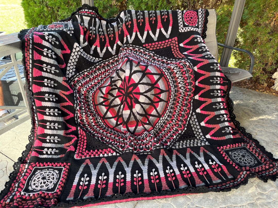 Rozetta Pattern Rozetta Tapestry Crochet Blanket - Etsy