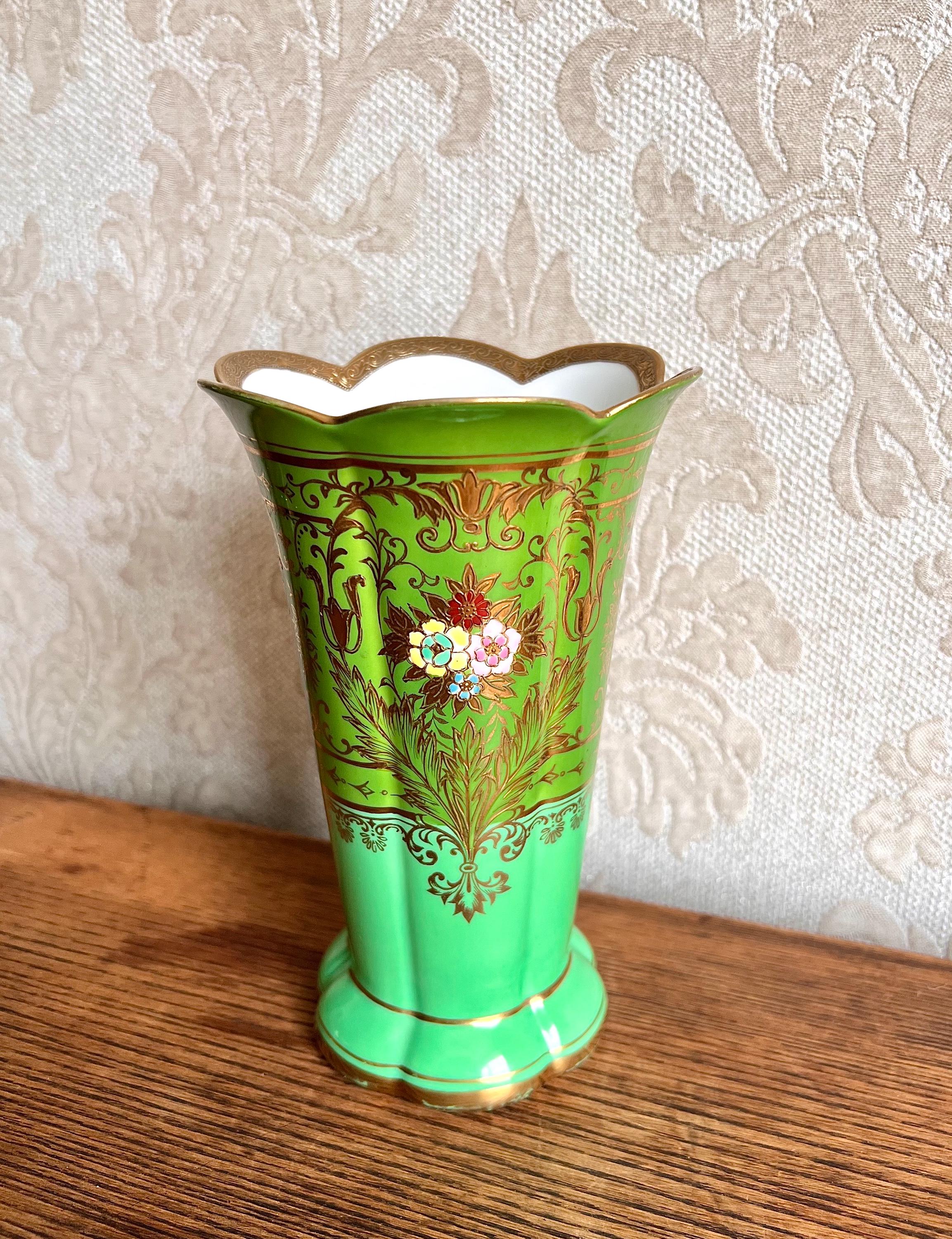 Noritake Japan Vase Green Vintage - Etsy