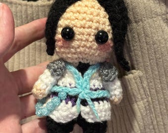 Llavero de salvia de ganchillo inspirado en Valorant hecho a mano