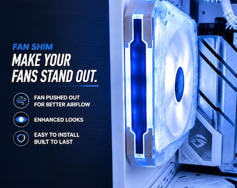 120mm Fan Shim for PC | RGB Fan Spacer | Gaming Pc Mod | PC Aesthetic Upgrade | Fan Mount Extension | Custom PC Build