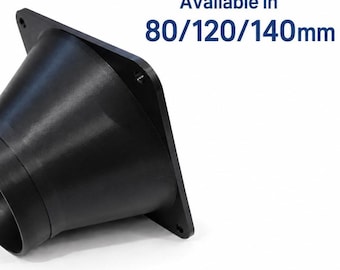 All Fan size to Round Duct Adapter – Custom Size - perfect for racing simulator (Simrig)