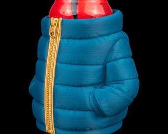 Puffer Jacket Can Holder - Koozie beer / soda can holder