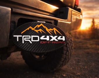 TRD 4X4 Hitch Cap | 2 INCH Trailer Hitch Plug | Fits Toyota Tacoma, Tundra, 4Runner, Sequoia | Carbon Fiber Style