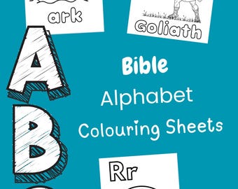 Bible ABC Coloring Sheets for Kids | Sunday School Activity | Christian Alphabet Printables