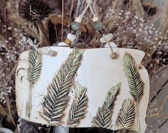 South Dakota Prairie Grasses Handmade Clay Ornament
