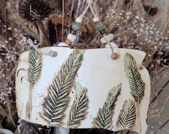 South Dakota Prairie Grasses Handmade Clay Ornament