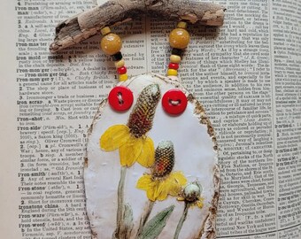 Yellow Coneflower Wildflower Ornament