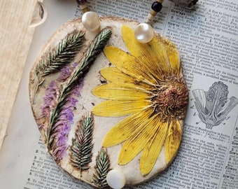Handmade Wildflower Ornament: Polymer Clay Floral Art