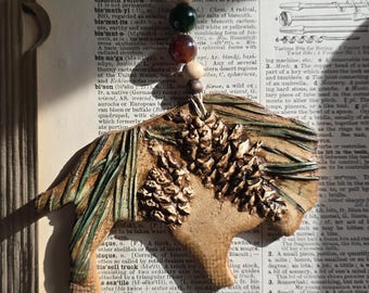 Buffalo Pine Cone Christmas Ornament Bison