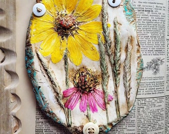 The Freedom of Sunflowers Polymer Clay ornament by Jodene Shaw