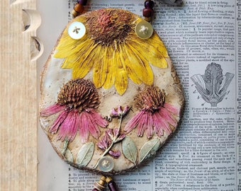 Eyes Wide Open Prairie Flower Clay Ornament