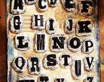 Clay Alphabet Wall Art by Jodene Shaw