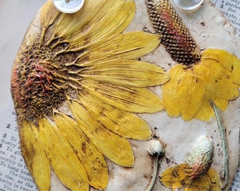 Wildflower Lemonade South Dakota Sunflower Clay Ornament