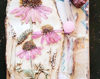 Choose to Grow South Dakota Echinacea Mixed Media Art by Jodene Shaw