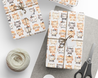 Cute Animal Wrapping Paper, Gift Wrap, Birthday, Holiday, Kid's Party, Eco-Friendly, Unique Designs