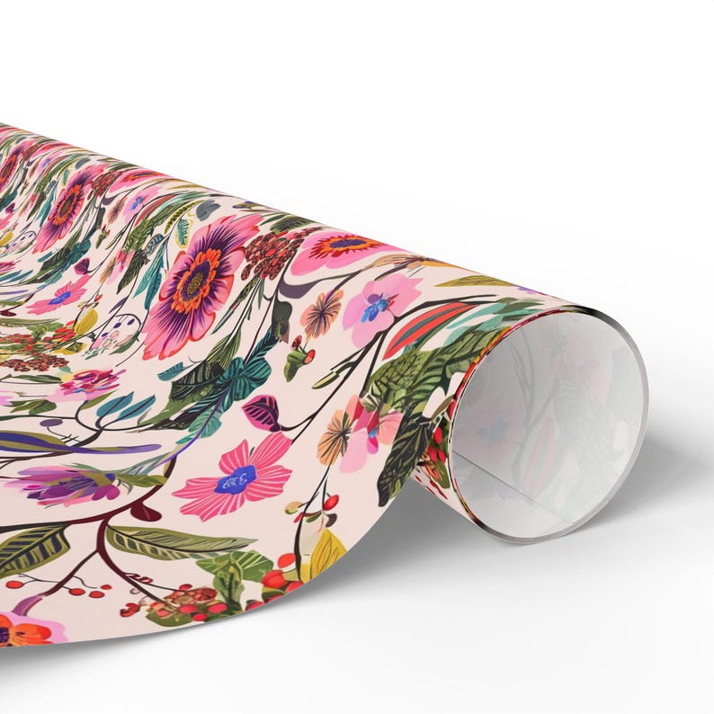Floral Gift Wrapping Paper, Eco-Friendly 90gsm Fine Art Paper image 5
