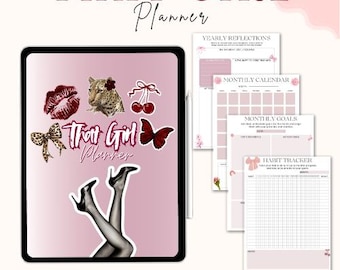 THAT GIRL planner, planner 2026, dagelijkse planner, weekplanner, maandplanner, GoodNotes planner 2026, iPad planner, fitnessplanner