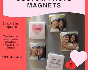 Magneti fotografici personalizzati 2x2