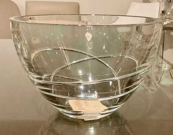 Waterford Crystal Ballet Ribbon 12" Bowl | Discontinued Lead Crystal Centerpiece