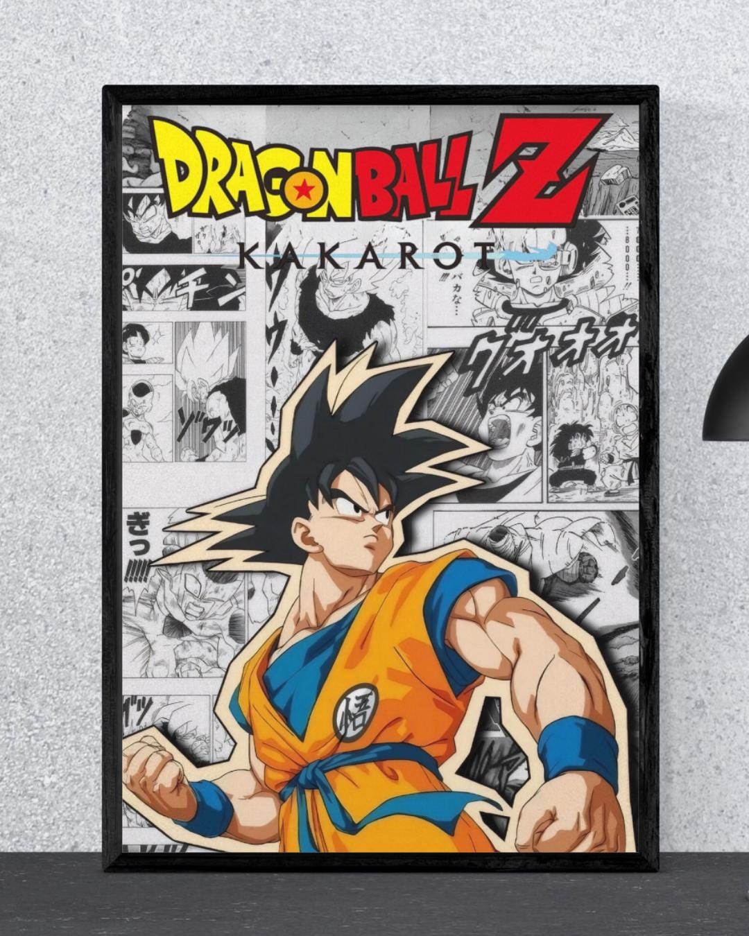 Son Goku Dragon Ball Poster, Minimalist Manga Wall Art (digital ...