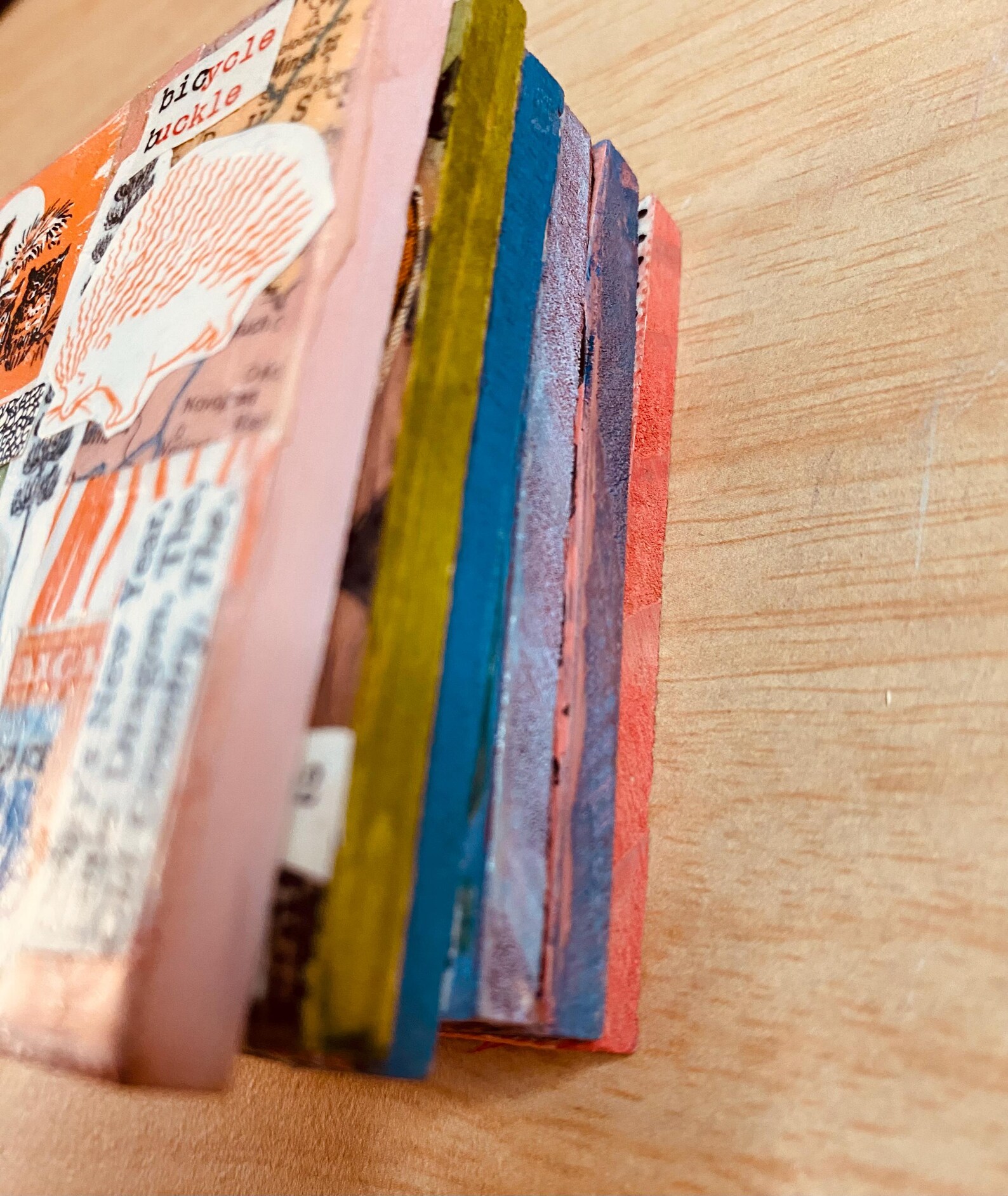 Children's Book Collage Panels, 3 Inch Square Wood Panels, Set of 6 ...