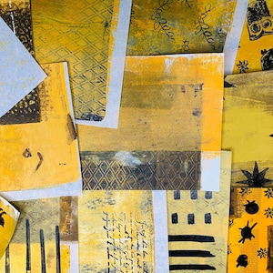 Black and Orange Collage Paper, Hand Painted Paper, Junk Journaling, Mixed Media, Painted Collage Papers, Collage Artist, Art Paper Fodder
