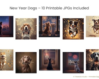 Perro radiante con brillo mágico – Elegante arte mural festivo 2026, retrato realista de mascota con ambiente de luz dorada