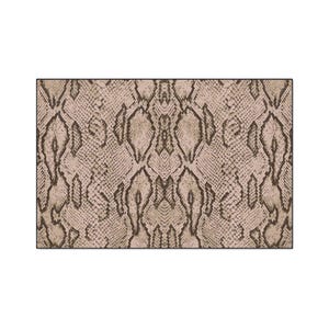 Neutral Snake Skin Pattern Floor Mat | Non-Slip Heavy Duty Rug