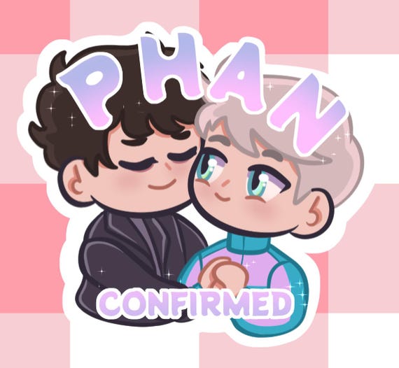 Phan Glossy Vinyl Sticker - Hard Launch Wear - Dan and Phil
