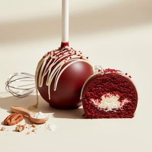 Red Velvet Cream Cheese Cake Pops – Gourmet Handmade Treats | Edible Gift | Wedding Favor | Luxury Dessert Box from Germany
