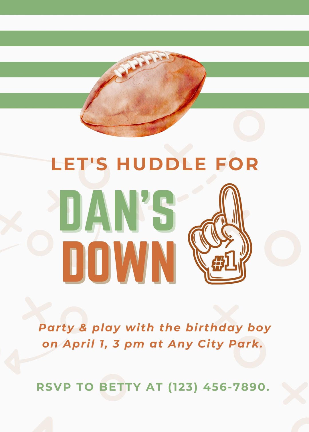 Baby's First Down Invitation - Etsy
