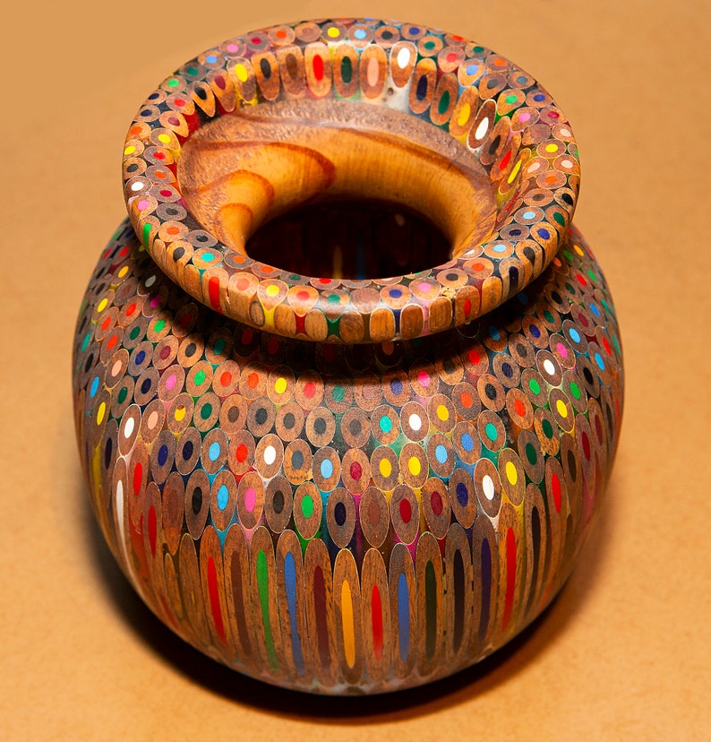 Unique Colored Wooden Pencil Pot Pencil Bowl Colored 