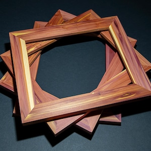 Handmade Ceder Frames With Optional Acrylic Glass, Backing, And Wall Mounting Kit