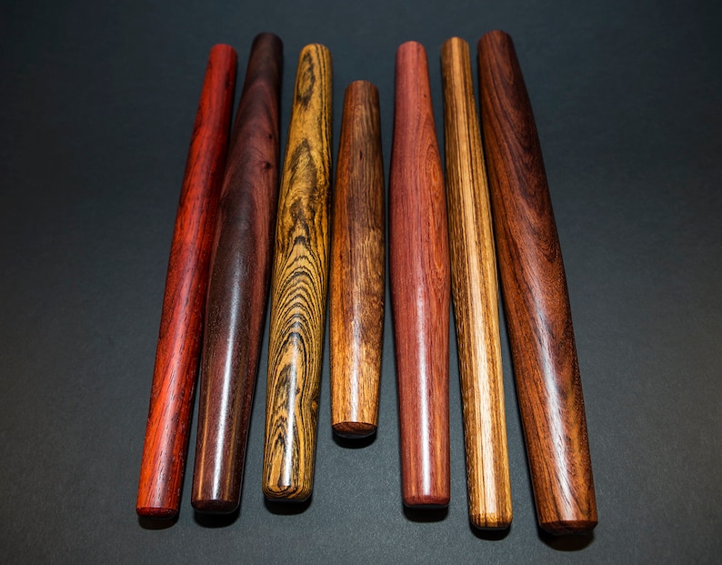 Deluxe Exotic Single Wood Tapered Rolling Pins French Rolling Pins Exotic Wood Rolling Pin Birthday Gift Christmas Gift Mother S Day