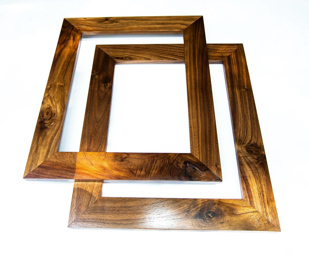 Solid Picture Frame Solid Walnut Picture Frame With Optional Acrylic Glass, Backing ...