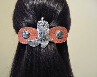 Thick Hair Barrette/ Cowgirl/ Womens Gift/Gift for Her/Western Gift/100mm