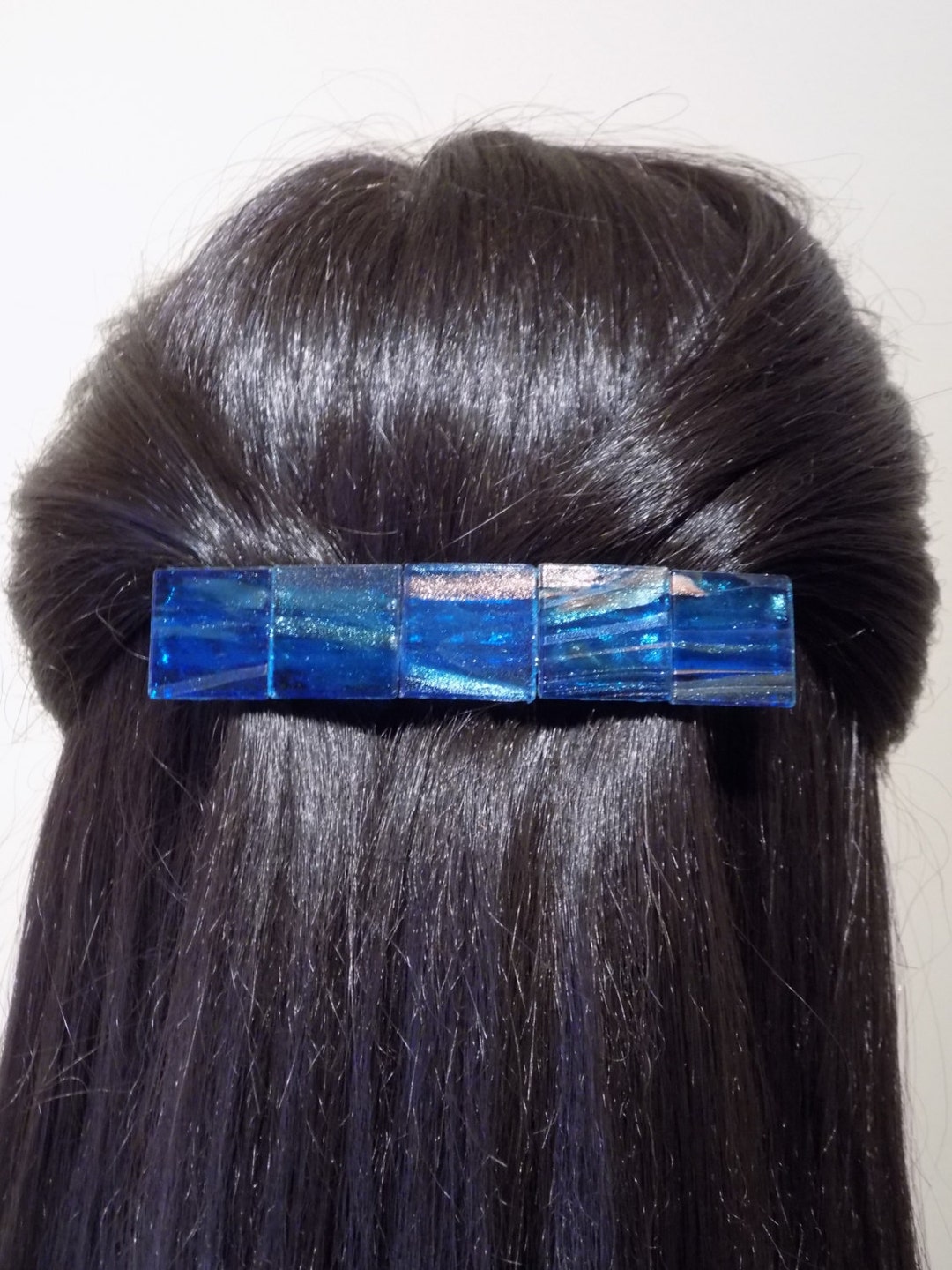 Thick Hair Barrette/100mm/large Glass Barrette for Thick Hair/ Etsy