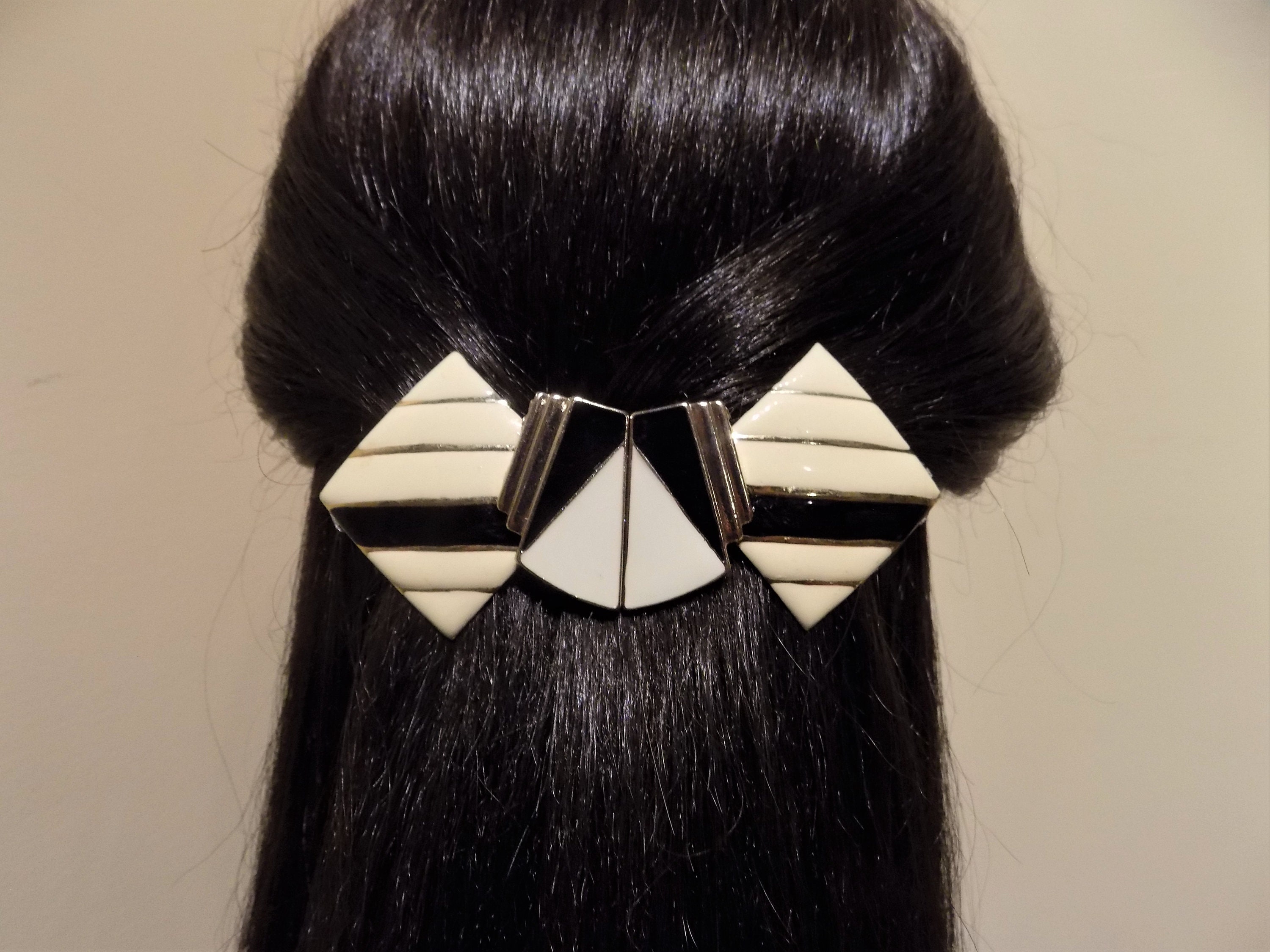 Large Barrette for Thick Hair/ Womans gift/Art Deco Gift/Large Etsy
