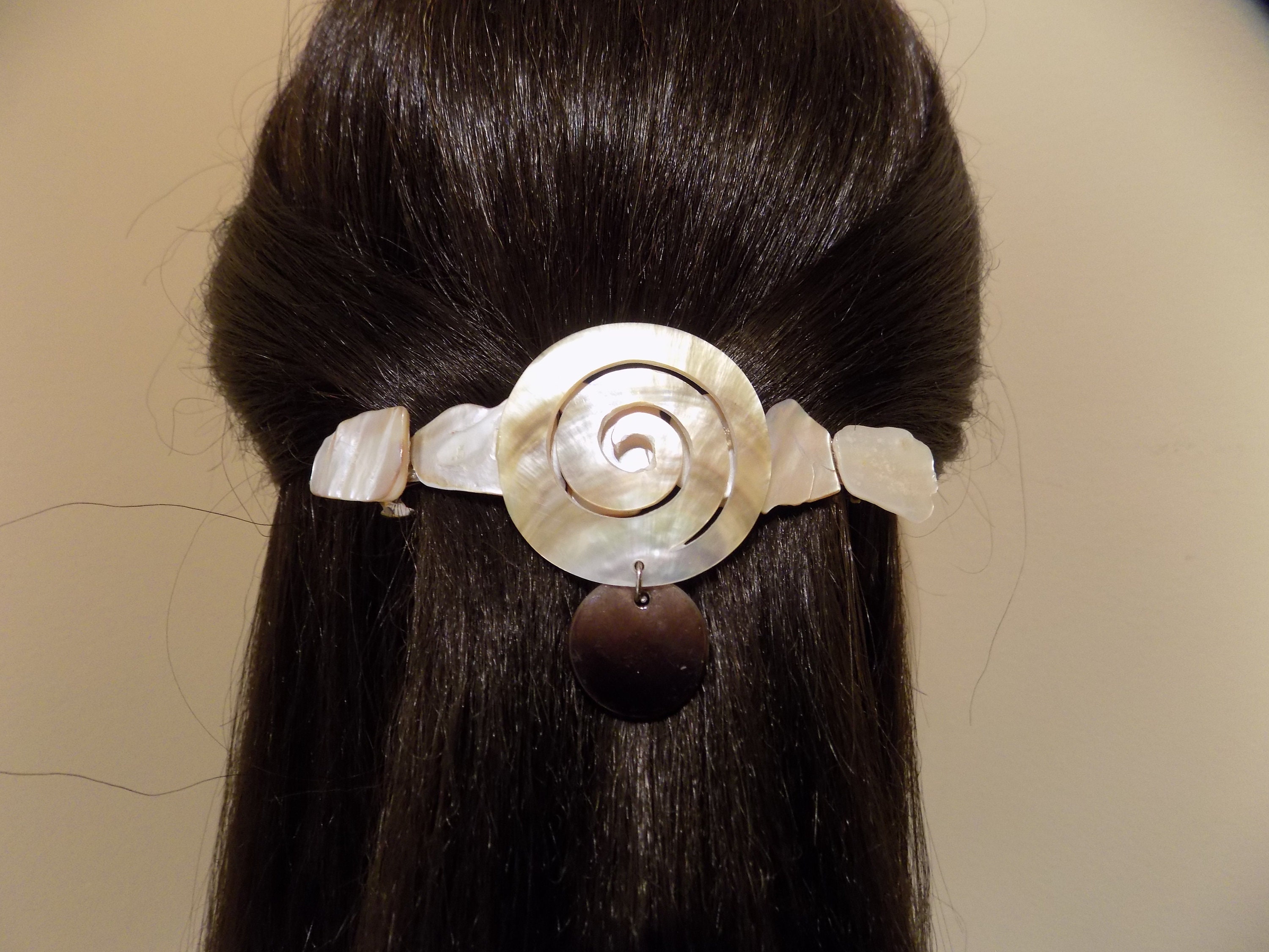 Extra Large Barrette for Thick Hair/ Mother of Pearl/ Womens Etsy
