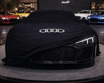Funda de coche para Audi, de producción especial, suave, elástica, transpirable y con logotipo.