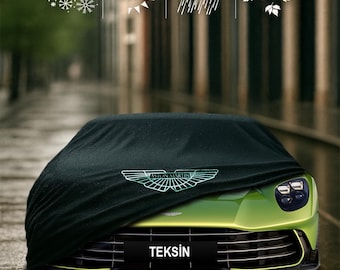 Funda impermeable y antipolvo para coche Aston Martin, compatible con todos los modelos. Ajuste personalizado. Edición especial. Regalo para coche Aston Martin.