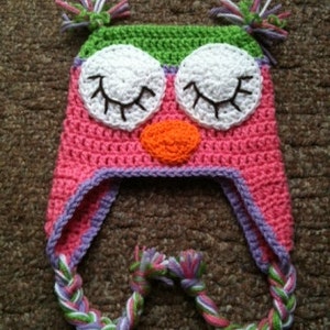 Owl Hat Crochet Pattern image 2