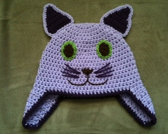 Kitty Hat with Ear Flaps